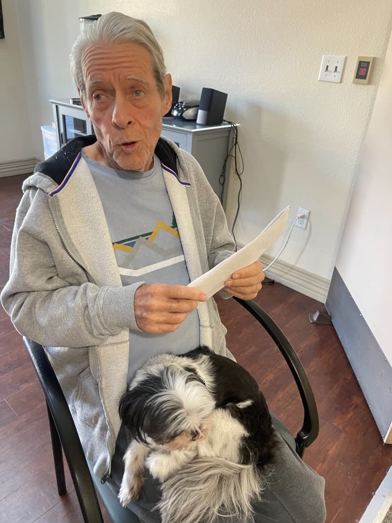 Older adults sharing a meal at a restaurant